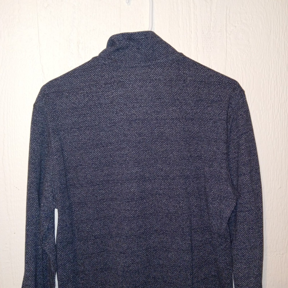 Claiborne Pullover Sweater Mens S Navy Blue 1/4 Zip Textured Knit - Picture 6 of 9